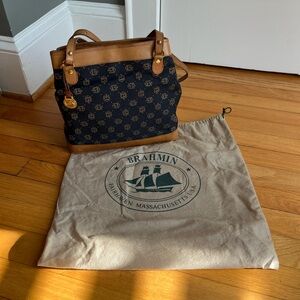 Vintage Brahmin Alexandria Fiora Logo Bucket Bag